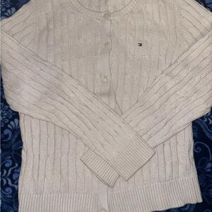 Tommy Hilfiger Women's Cream Sweater Size L